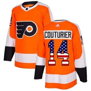 Kinder Philadelphia Flyers Eishockey Trikot Sean Couturier 14 Oranssi USA Flag Fashion Authentic